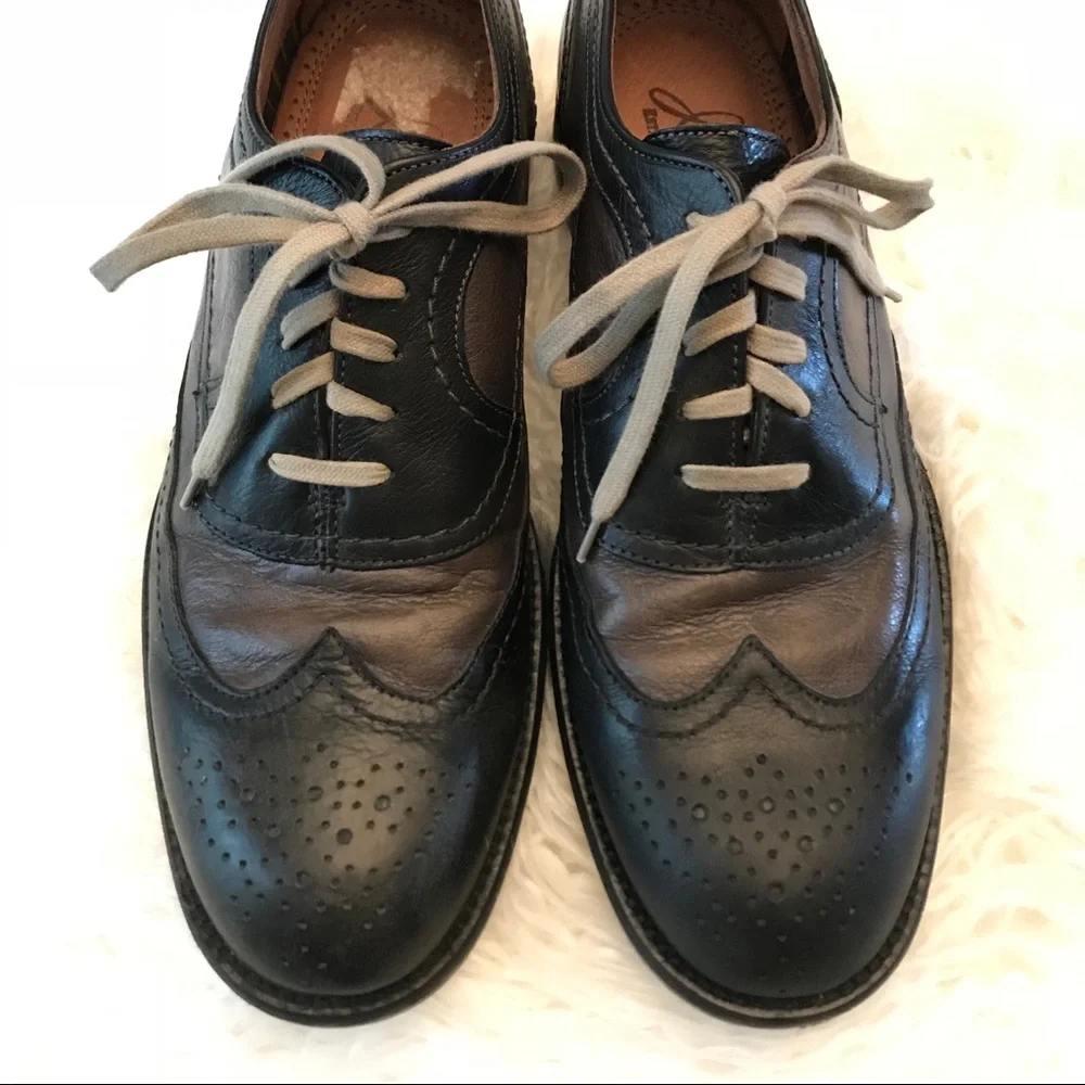 Johnston &‎ Murphy J&M 1850 black leather loafers